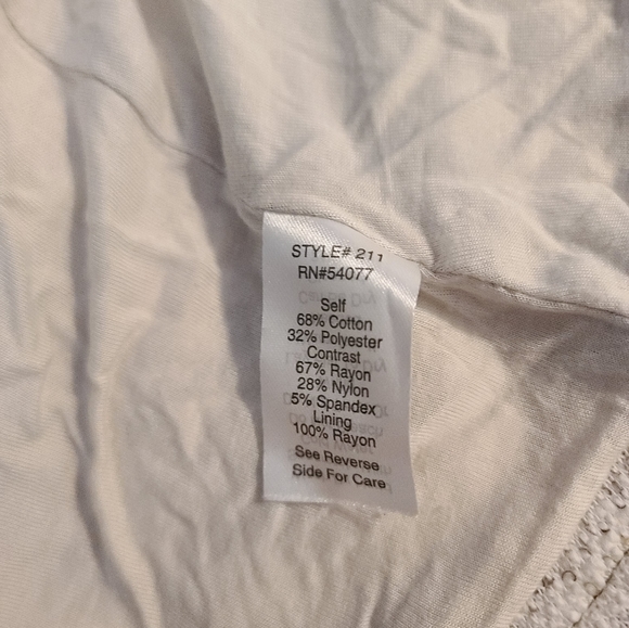 CAbi Style #211 Women’s Knit Moto Blazer White Gray Size M - Picture 6 of 7